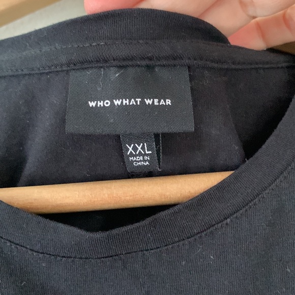 Who What Wear Black Tee - Picture 2 of 6